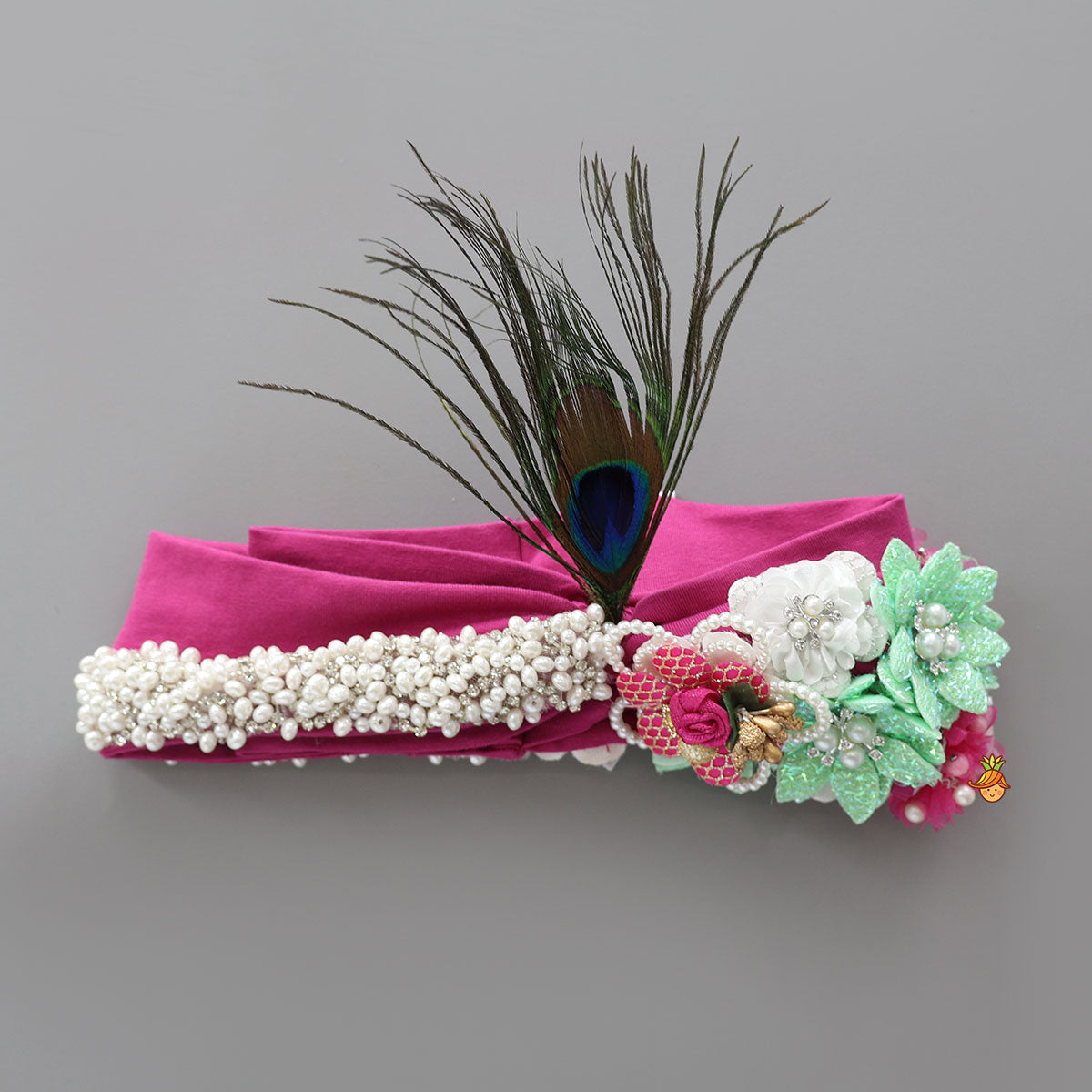 Flower-Embellished Handcrafted Headband
