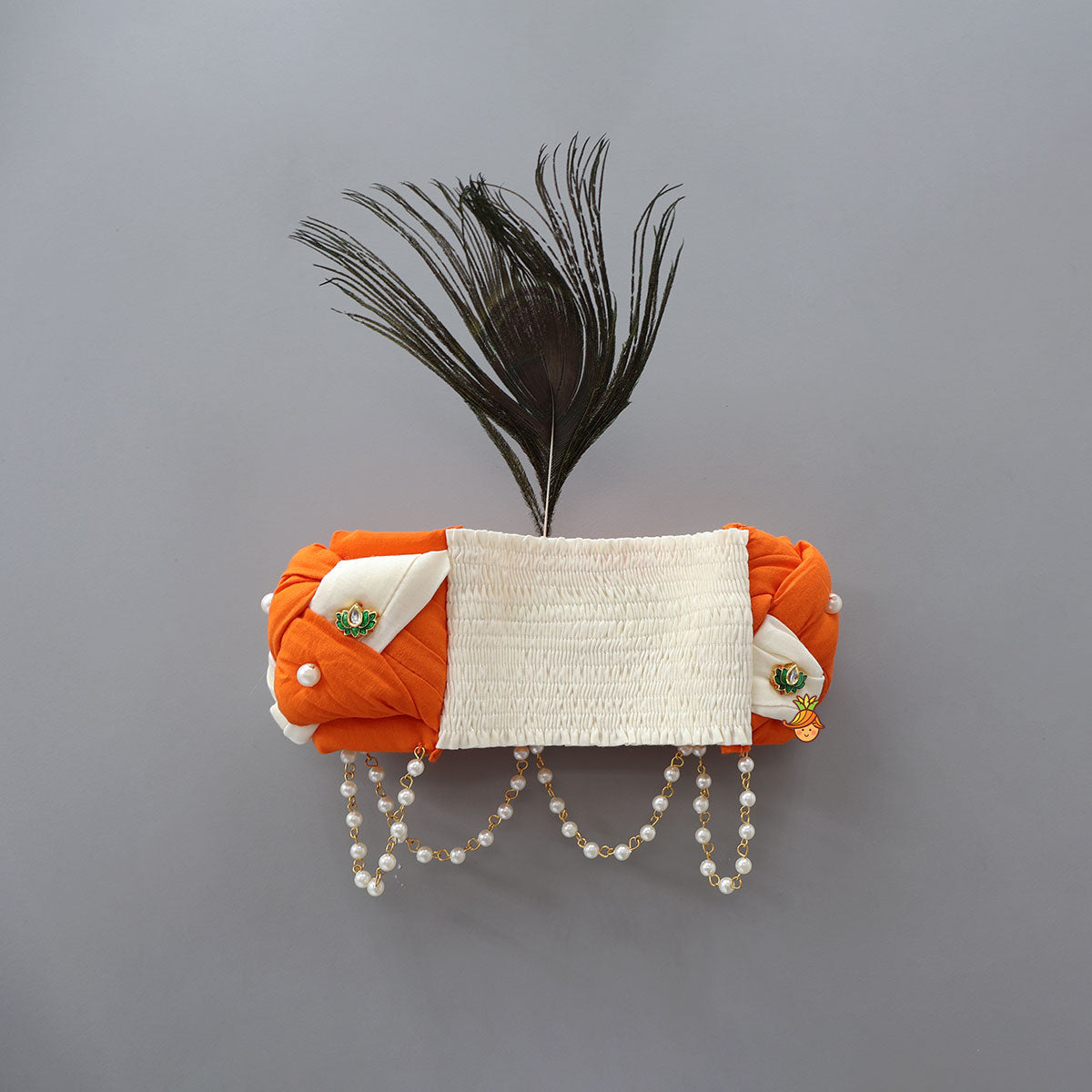 Elegant Braided Headband With Detachable Mor Pankh
