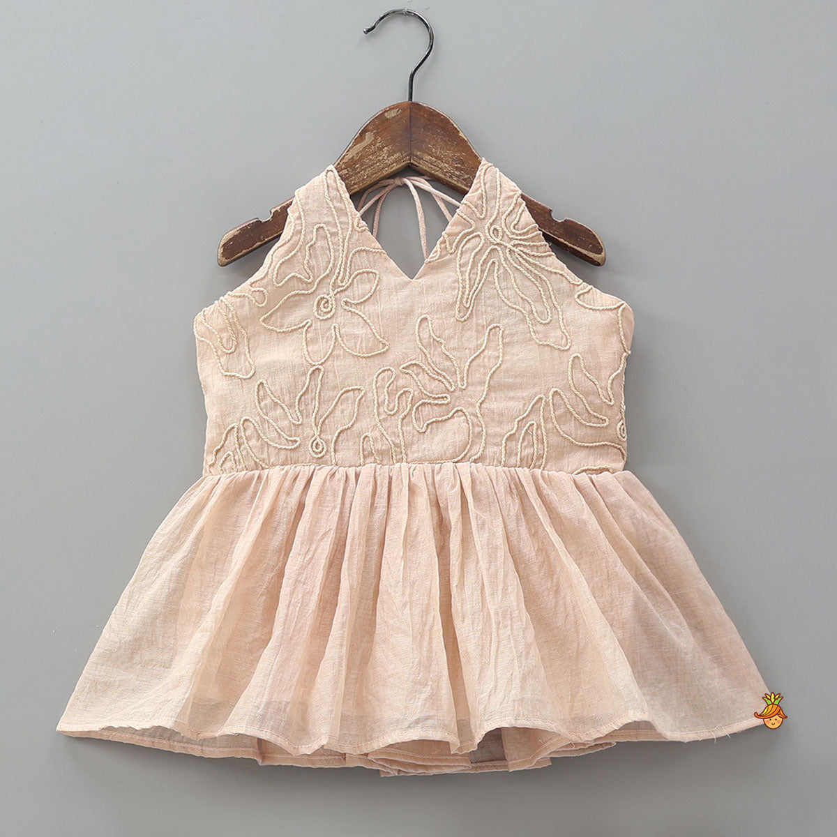 Halter Neck Peplum Top With Sharara