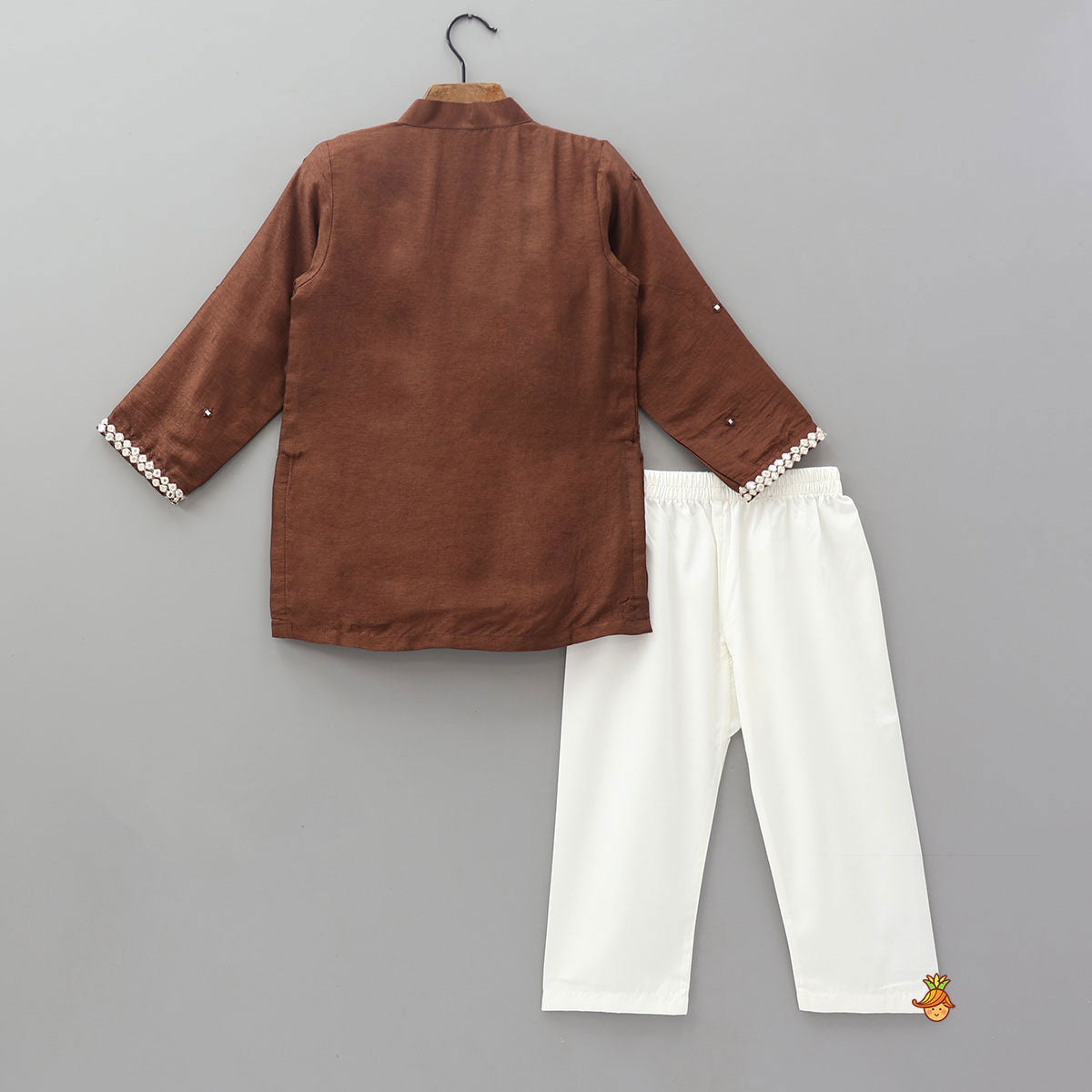 Faux Mirror Work Elegant Kurta And Pyjama