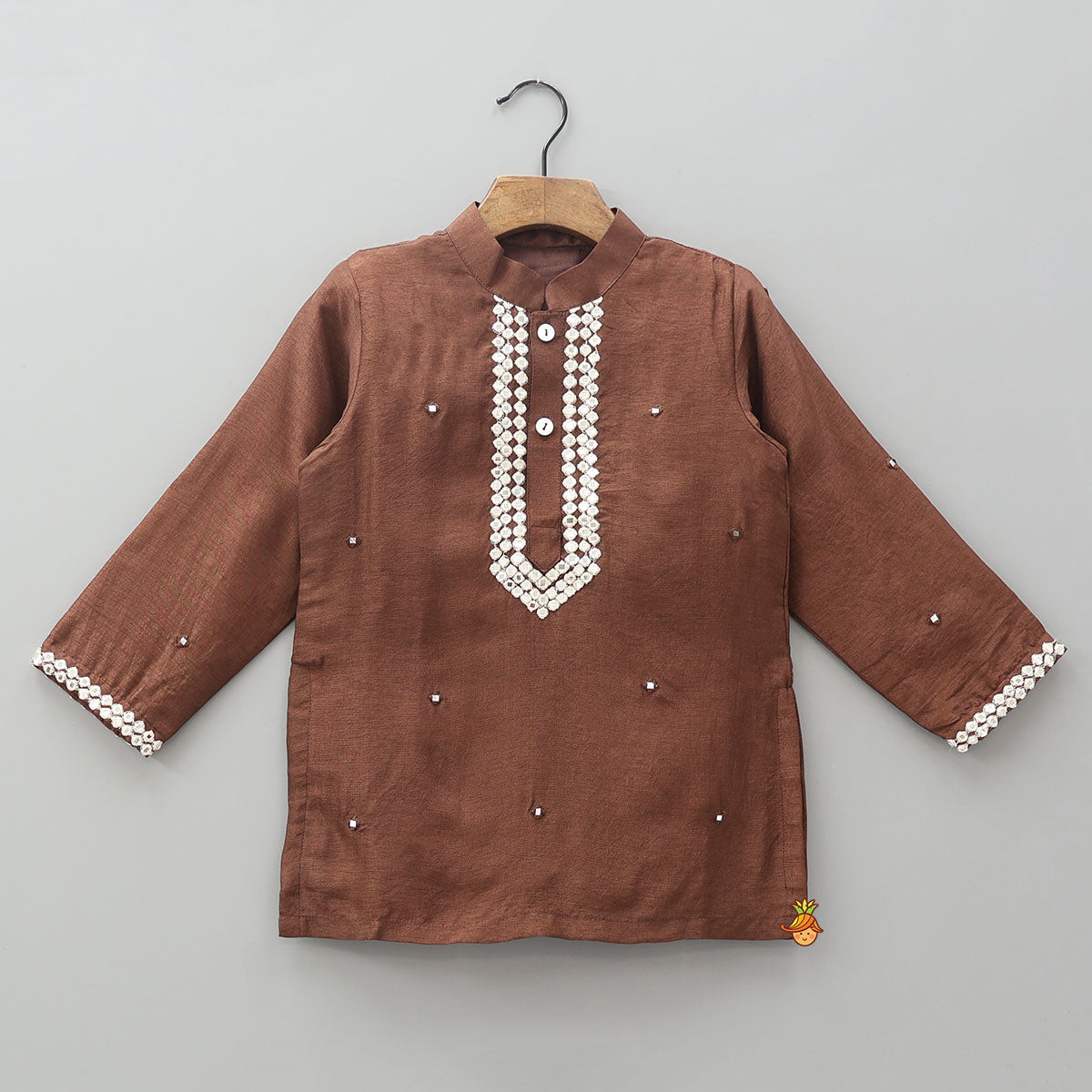 Faux Mirror Work Elegant Kurta And Pyjama