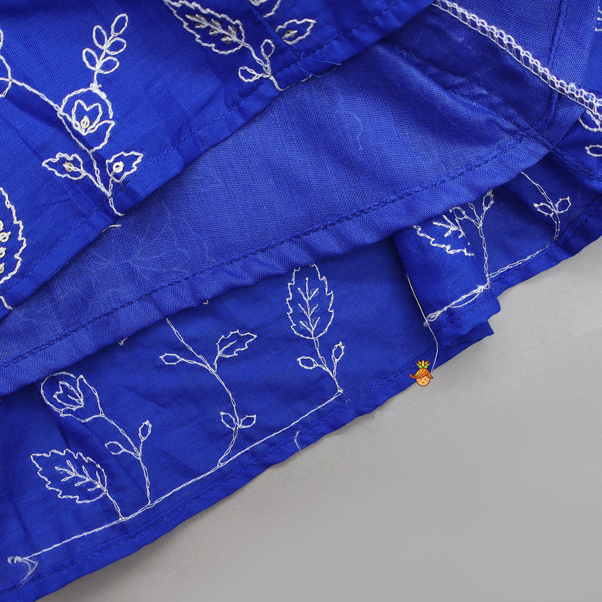 Thread Embroidered Flared Kurti And Pant
