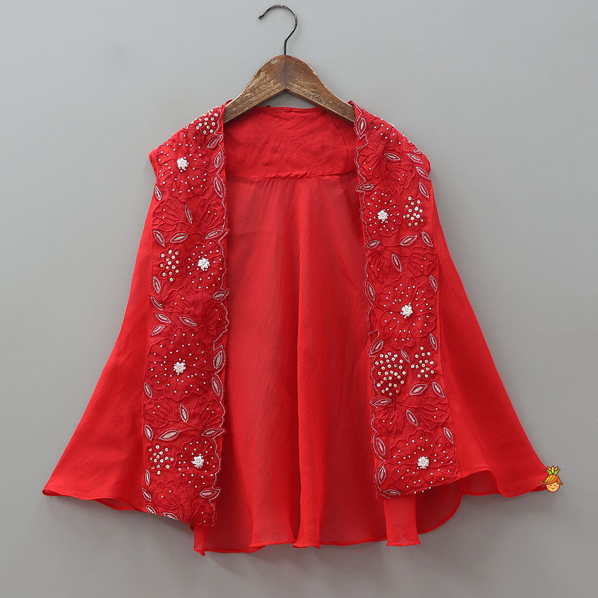 Classy Pleated Crop Top And Lehenga With Cape