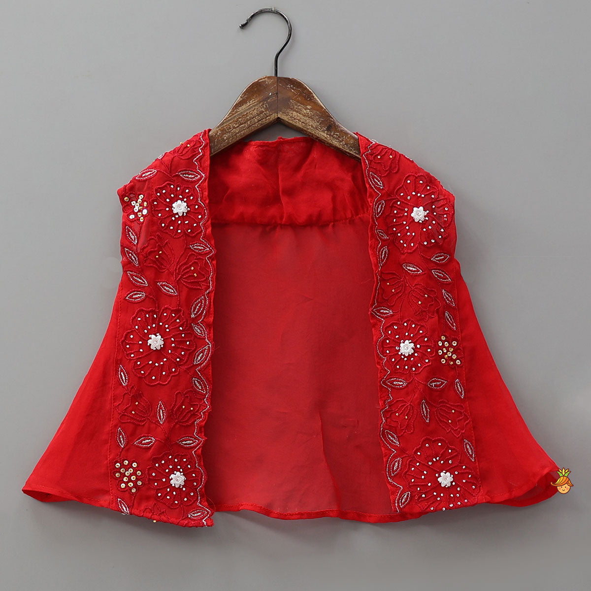Classy Pleated Crop Top And Lehenga With Cape