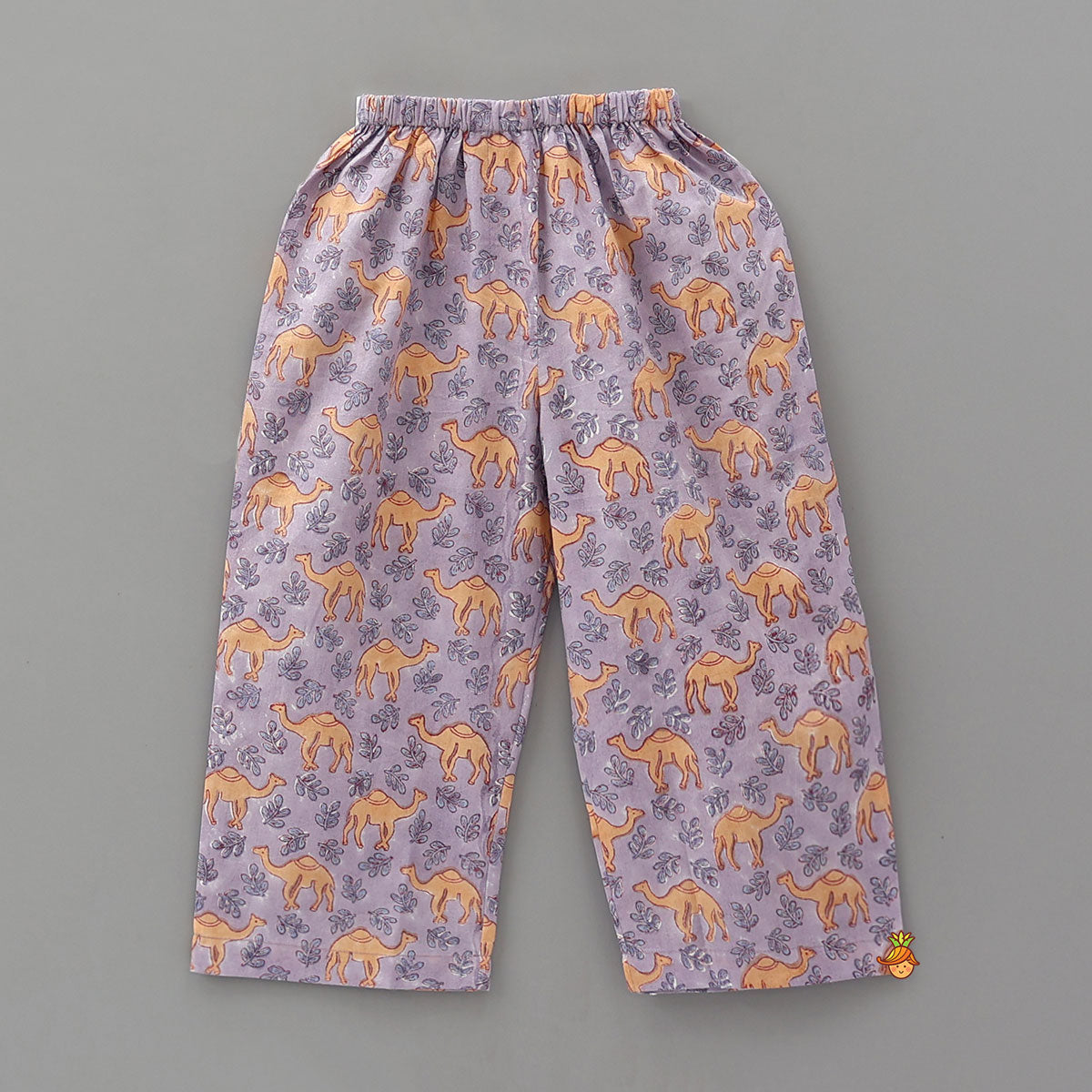 Beautiful Camel Block Printed Kurta Pyjama Sleepwear