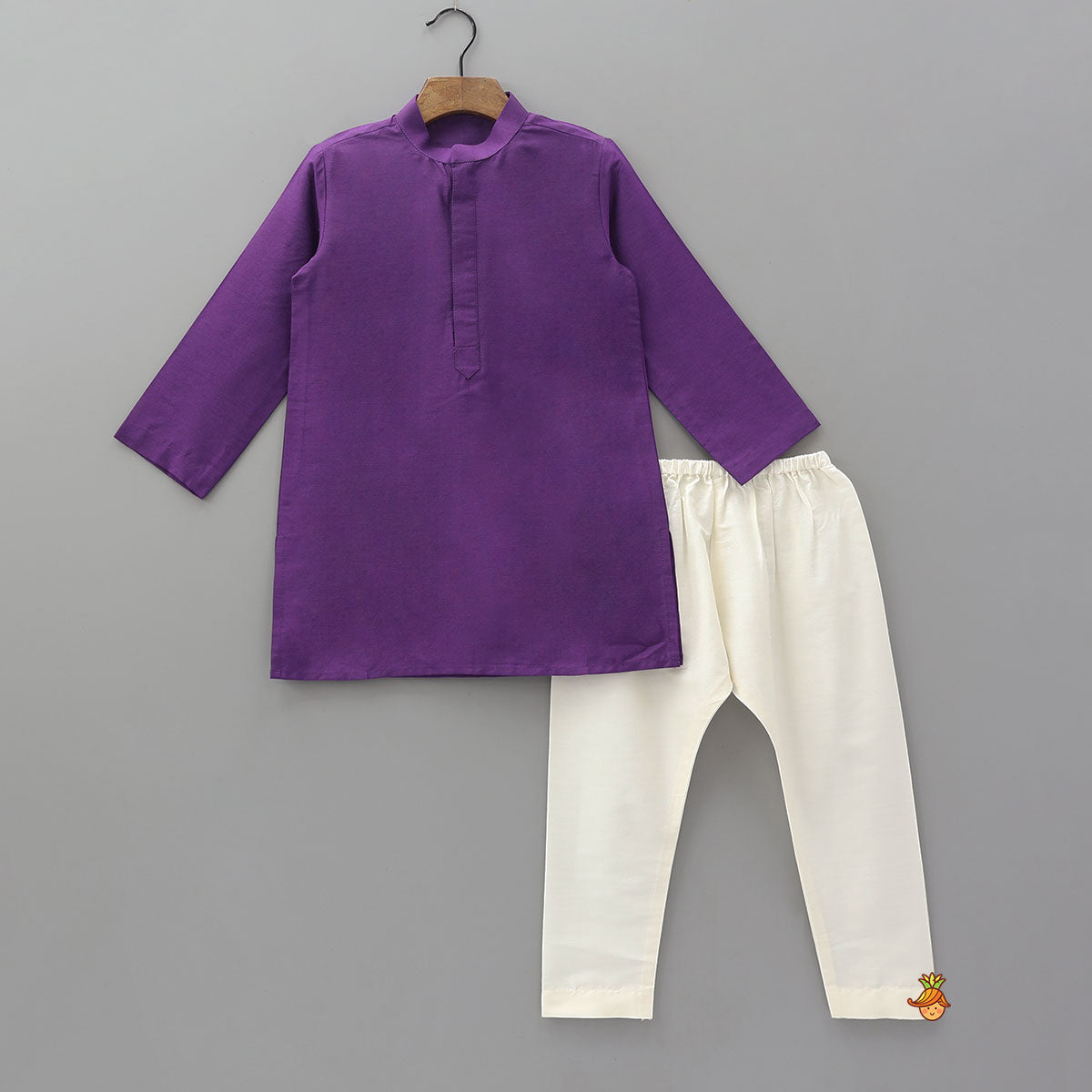 Ethnic Kurta With Floral Printed Jacket And Pyjama