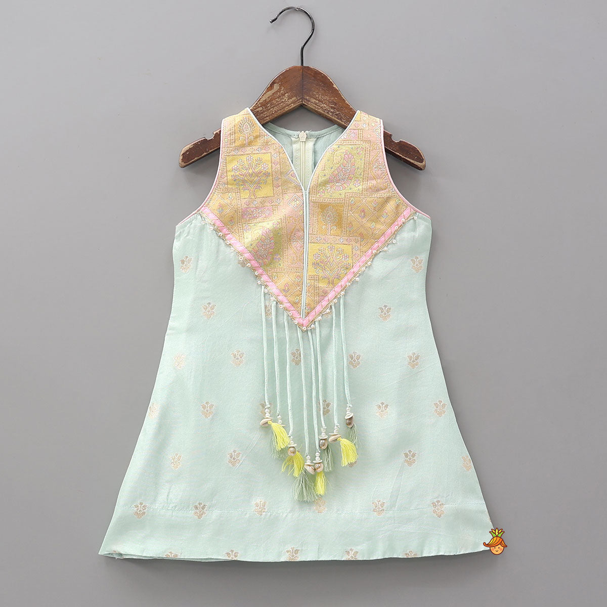 Ethnic Sleeveless Kurti With Wide-Leg Palazzo