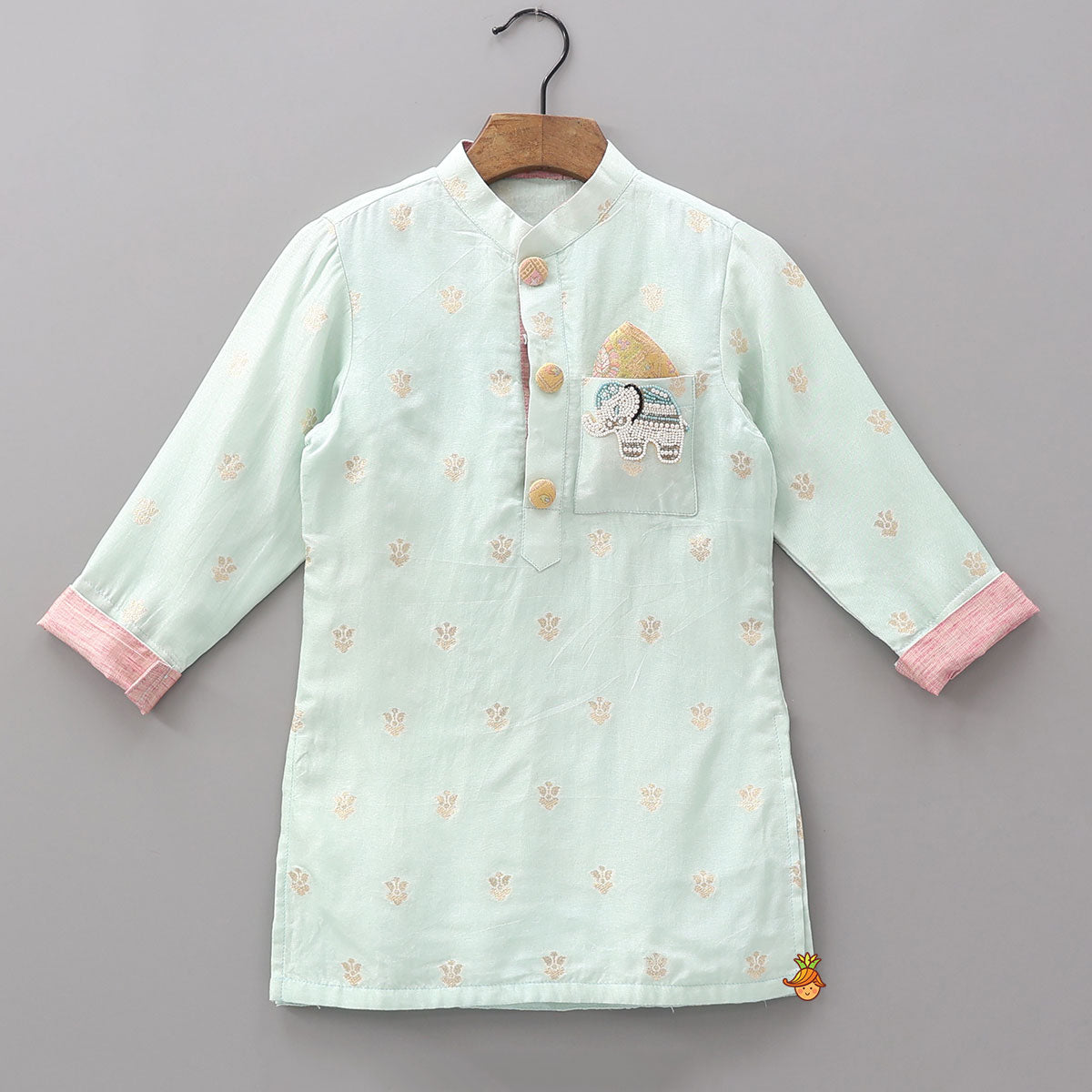Booti Work Ethnic Kurta And Dhoti