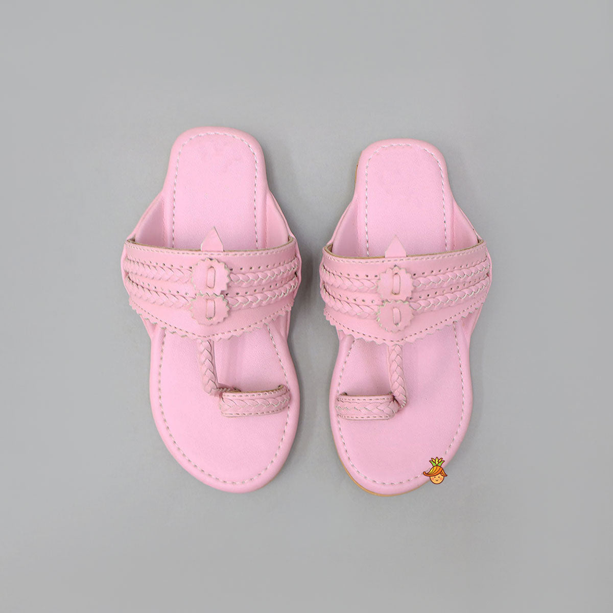 Intricately Braided Kolhapuri Flats