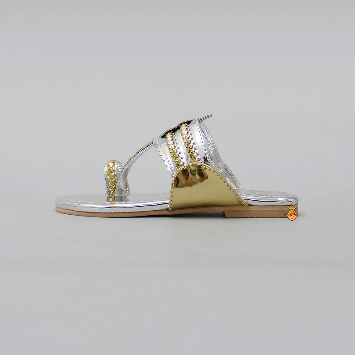 Shiny Braided Kolhapuri Flats