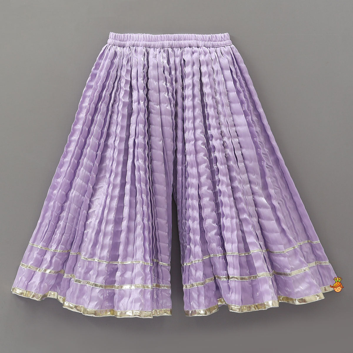 Sheen Elegant Kurti And Crushed Fabric Palazzo With Hair Tie