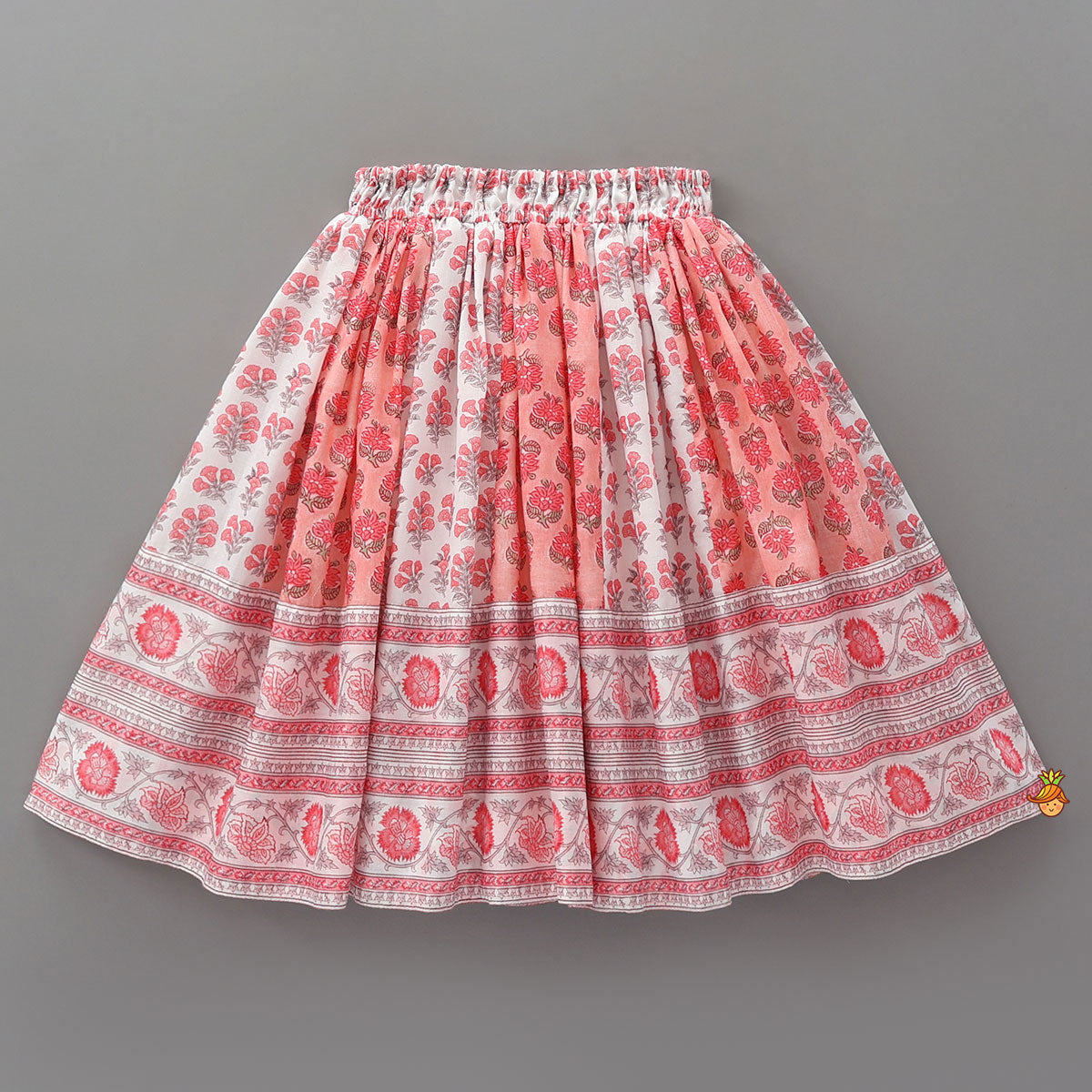 Tie Up Straps Floral Printed Top And Lehenga