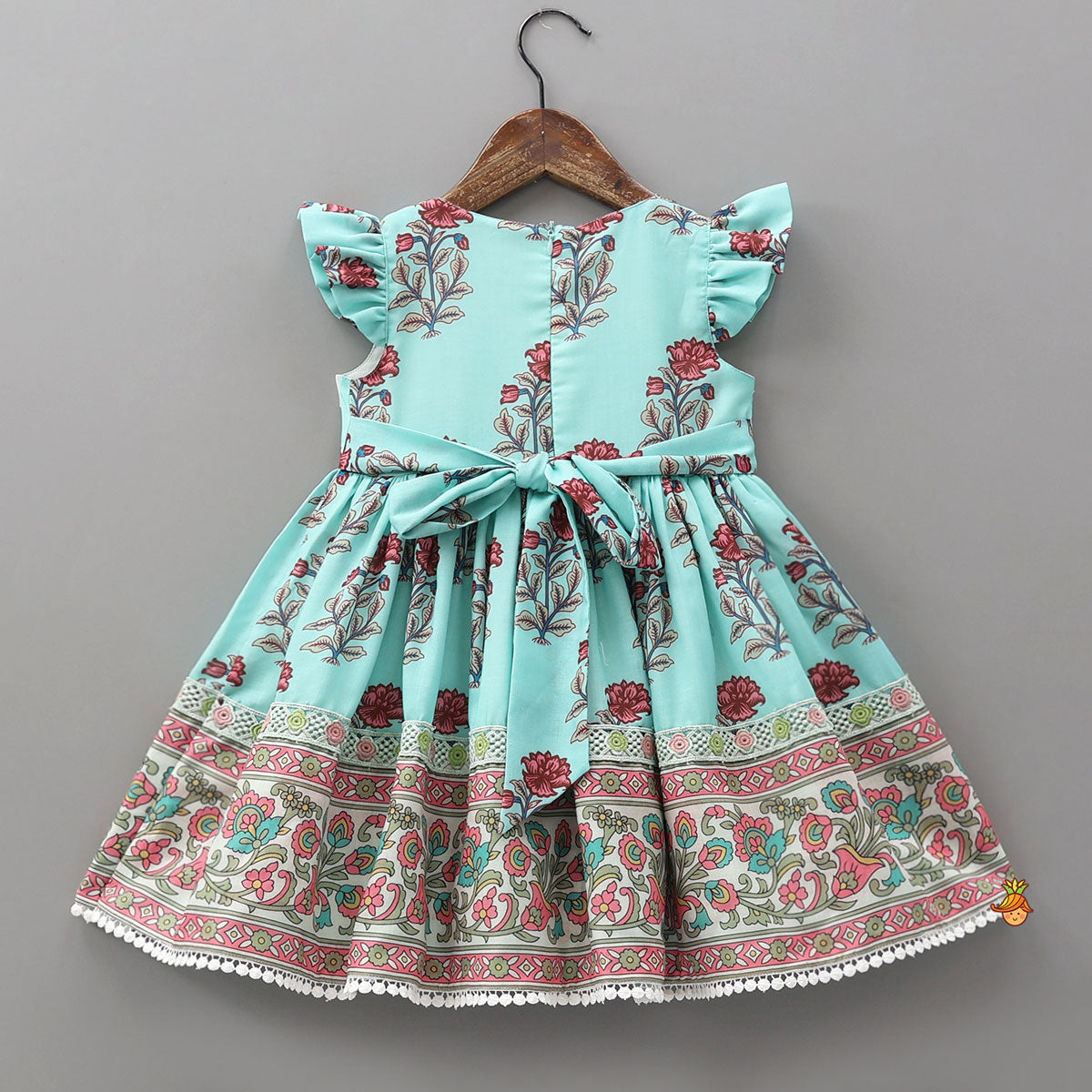Floral Printed Kurti With Frill Sleeves