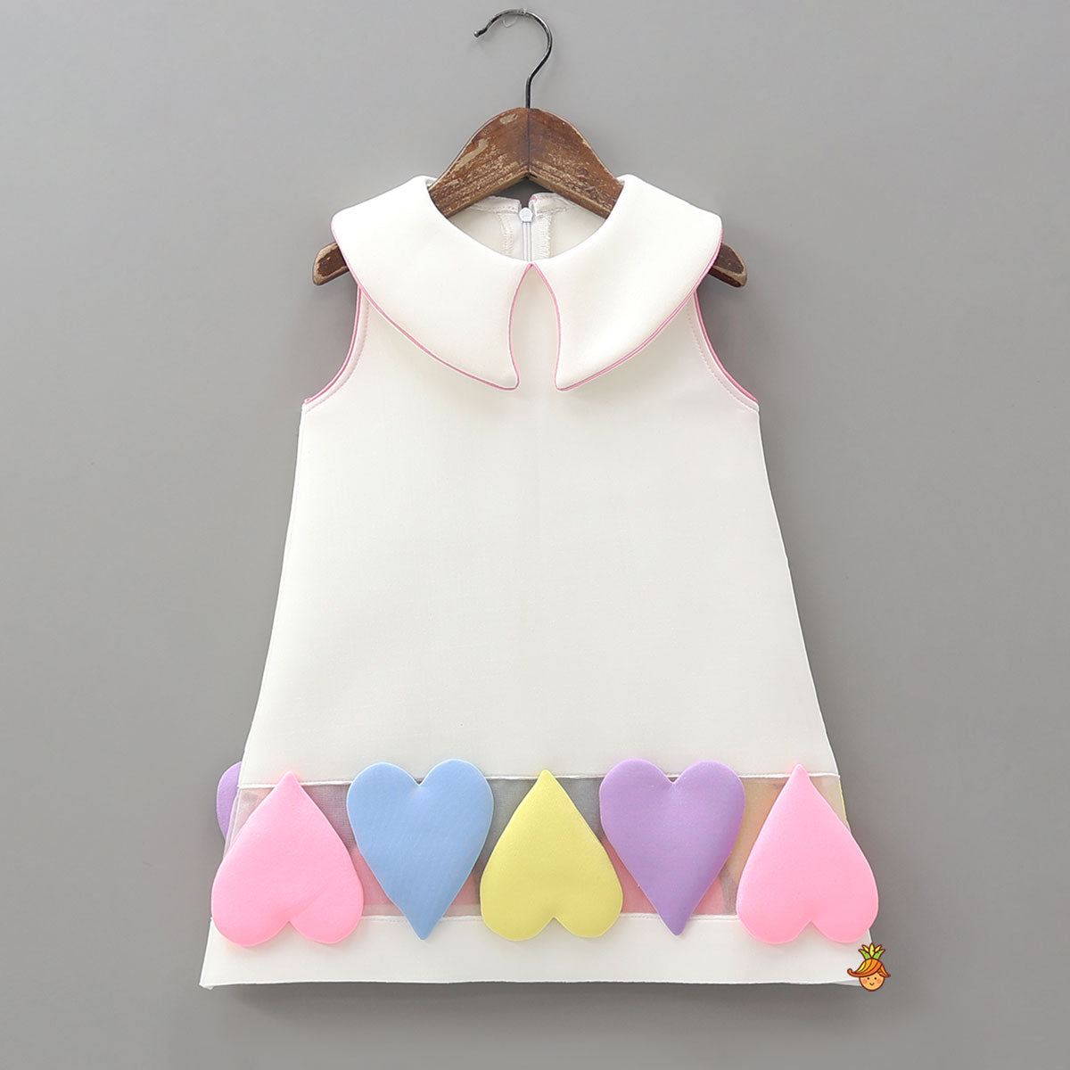 Pretty Pastel Hearts Dress With Headband