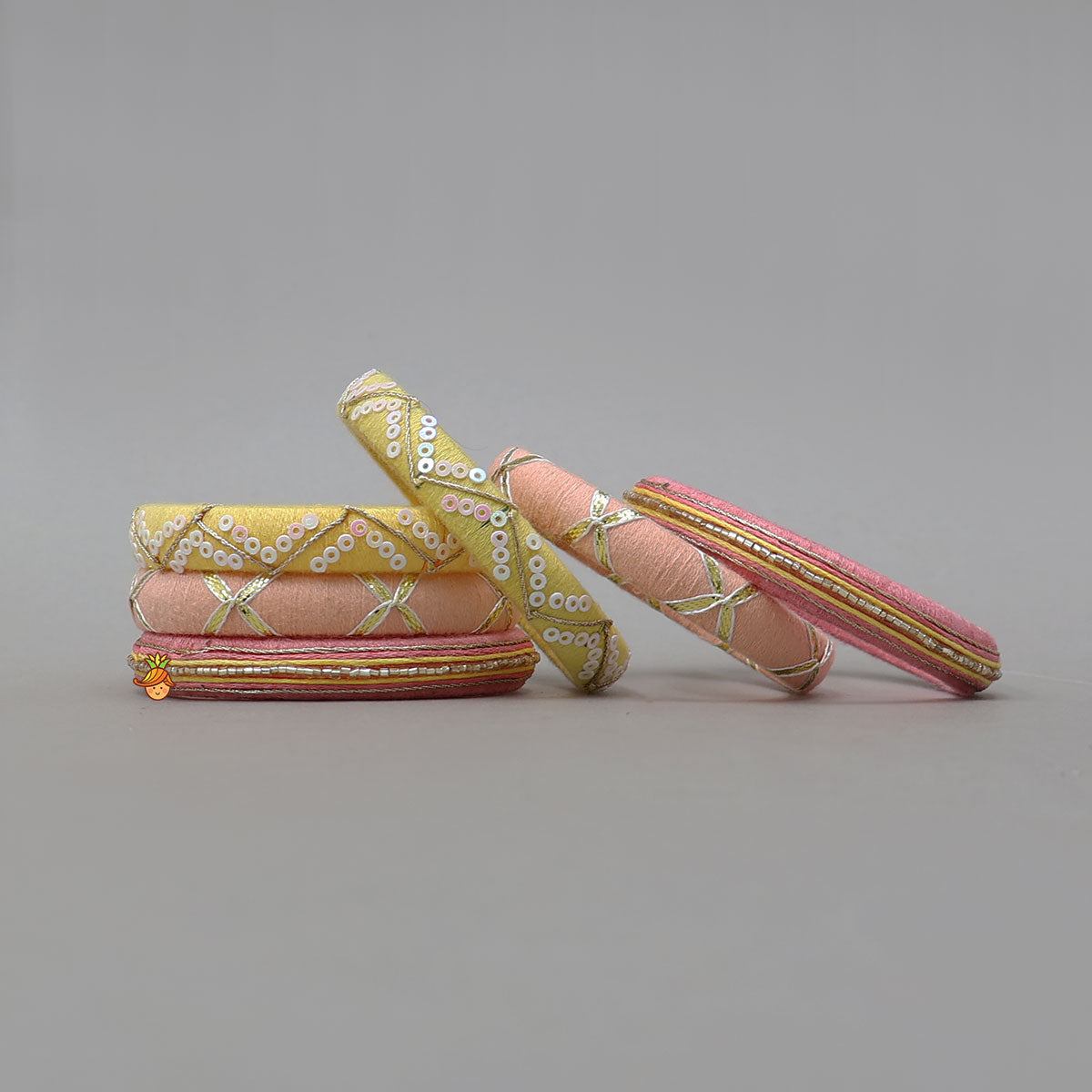 Handmade Sequin Detailed Thread Bangles