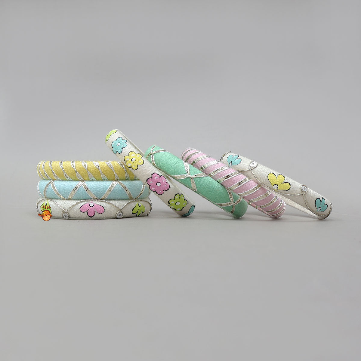 Hand-Painted And Handmade Lovely Bangles - Set Of 7