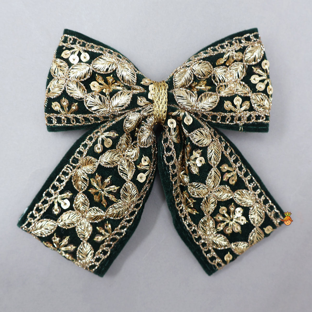 Elegant Embroidered Velvet Hair Clip