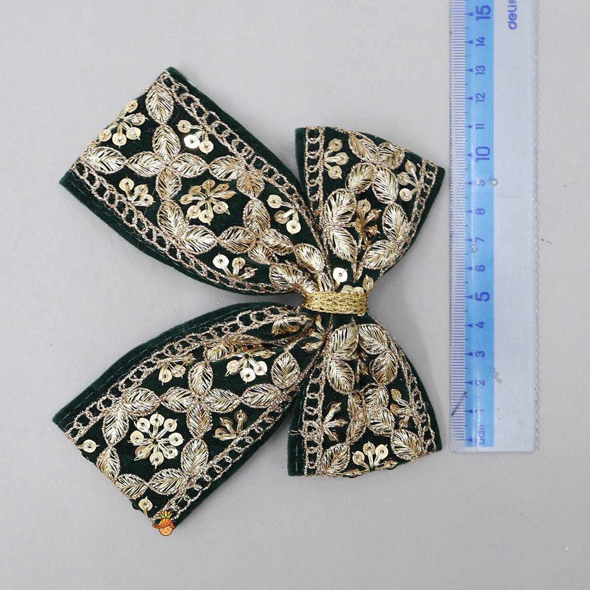 Elegant Embroidered Velvet Hair Clip