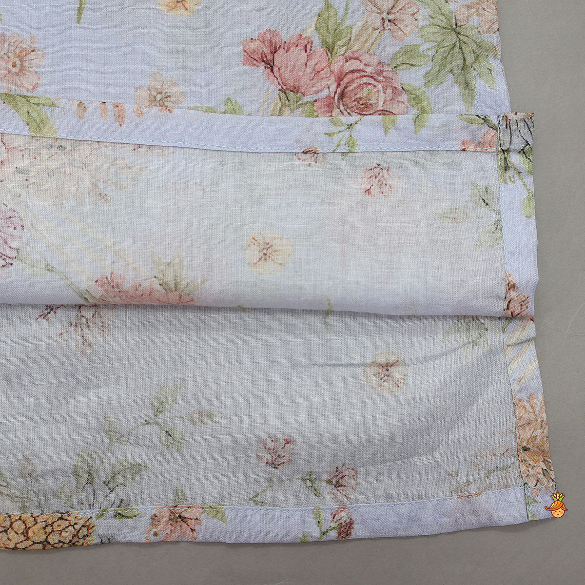 Floral Printed Kurta With Matching Jacket And Pyjama