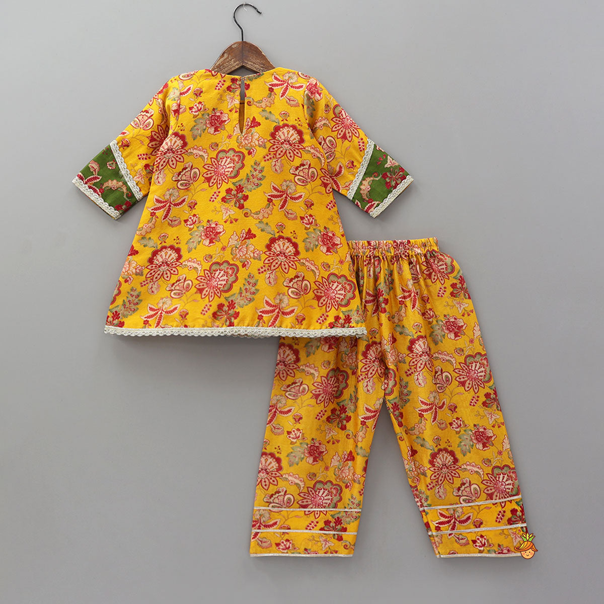 Floral Printed A-Line Kurti And Palazzo