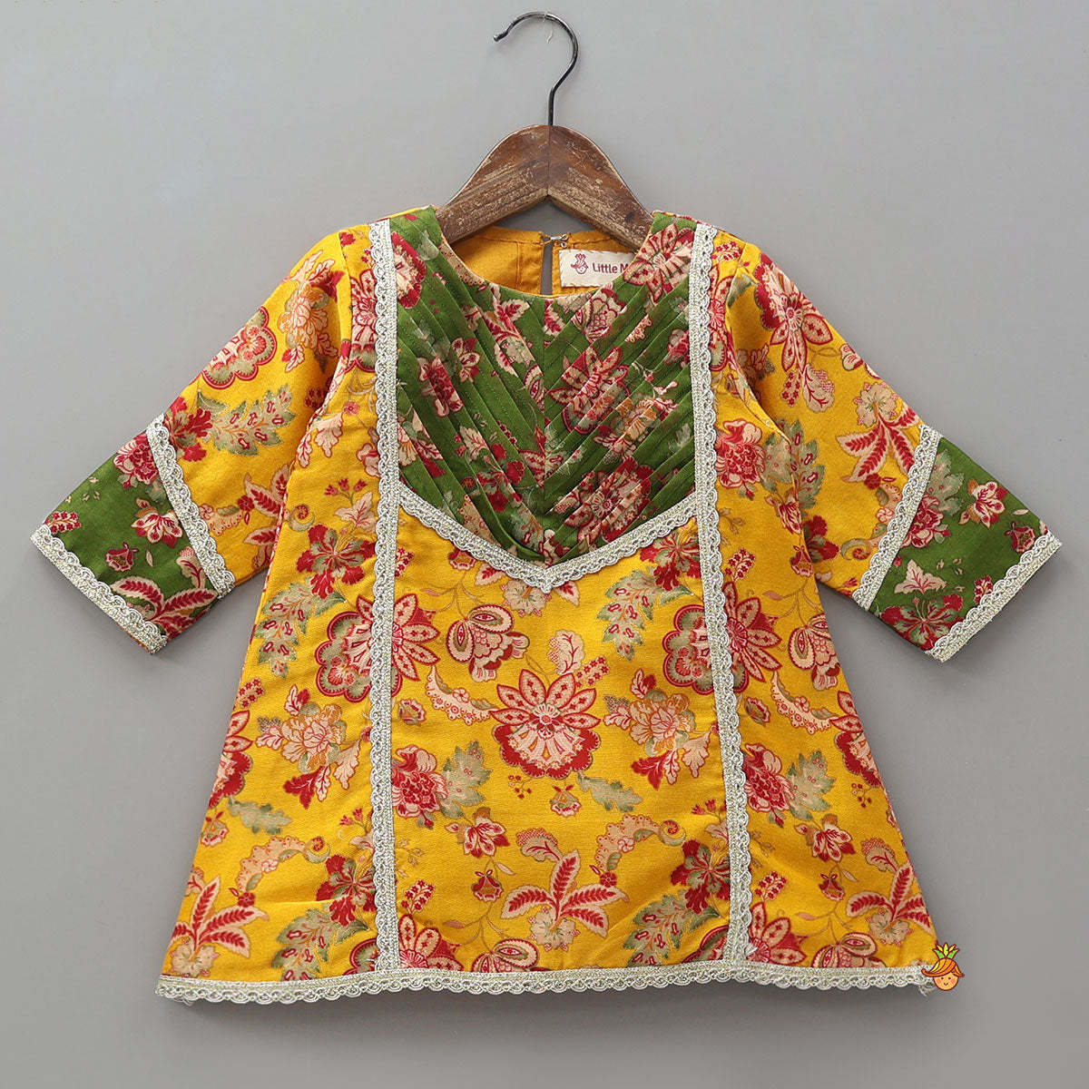 Floral Printed A-Line Kurti And Palazzo