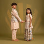 Tree Patchwork Cape With Forest Inspired Palazzo And Top twinning model image 1