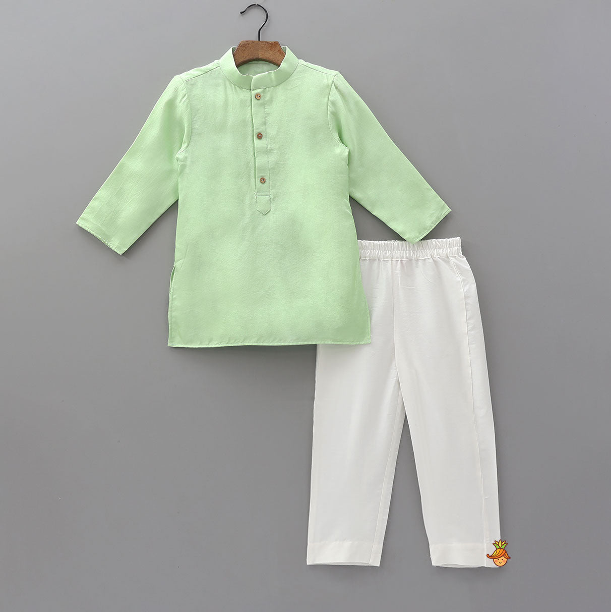 Ethnic Silk Kurta With Floral Embroidered Jacket And Pyjama