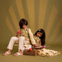 Floral Heritage Print Kurta And Jacket With Pyjama twinning model image 1
