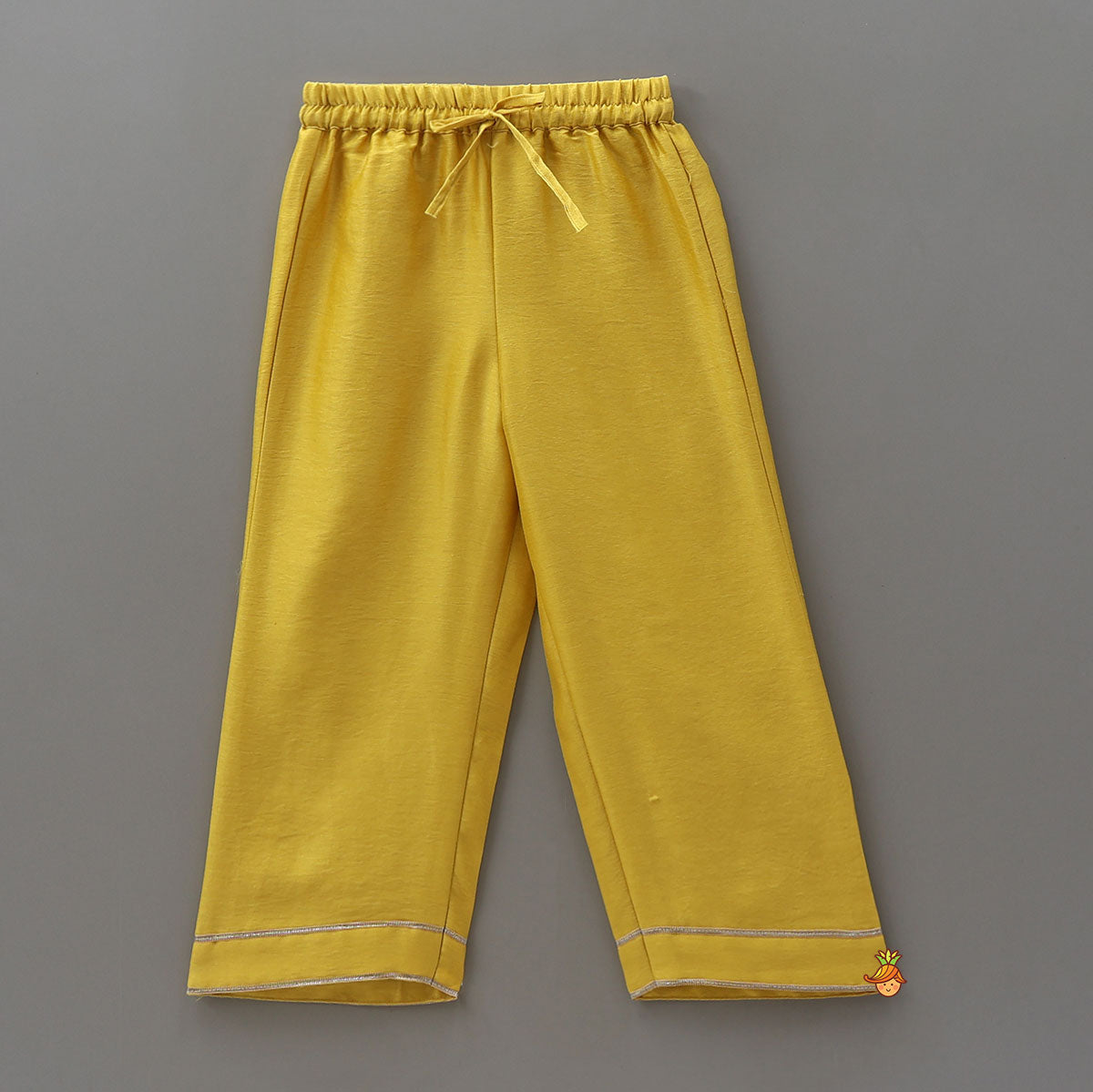 Pleated Sleeve Kurti And Pant With Matching Dupatta