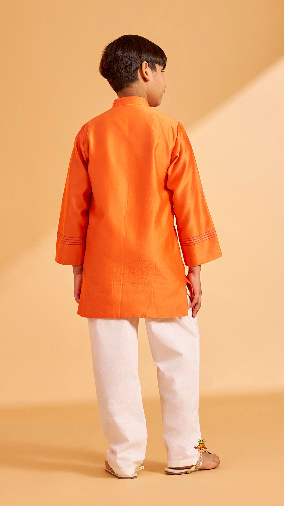 Layered Asymmetric Wrap Kurta With Pyjama