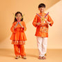 Floral Buti Embroidered Peplum Top With Salwar And Dupatta twinning model image 1