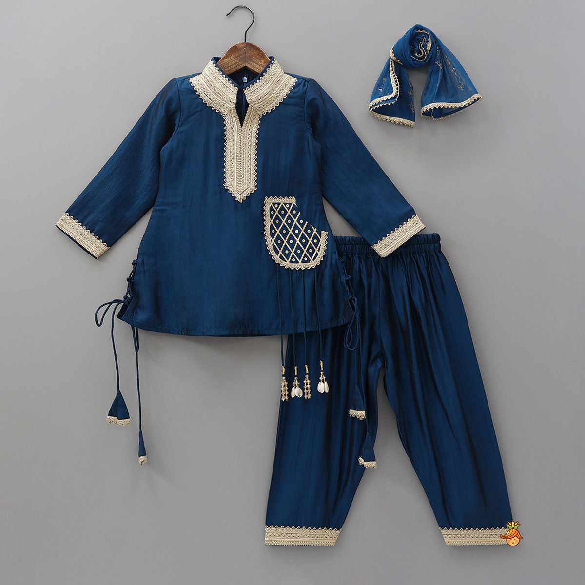 Royal Kurta With Farshi Salwar And Dupatta