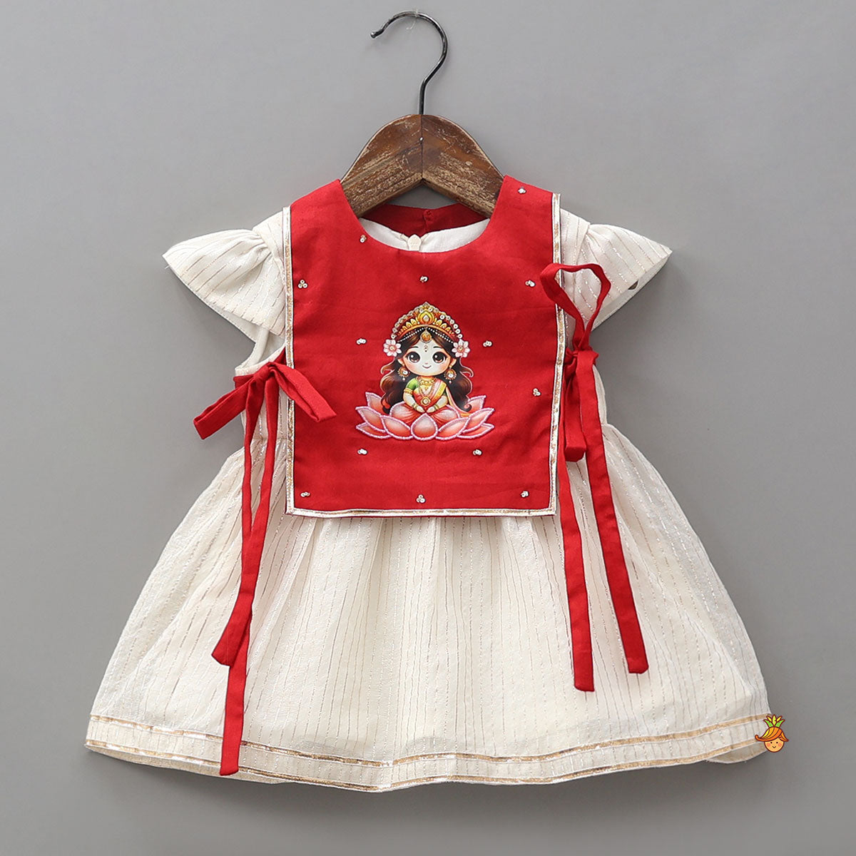Traditional Overlay Kurti With Headband
