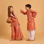 Beautiful Floral Printed Ethnic Kurta With Pyjama twinning model image 1