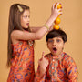 Beautiful Floral Printed Ethnic Kurta With Pyjama twinning model image 5
