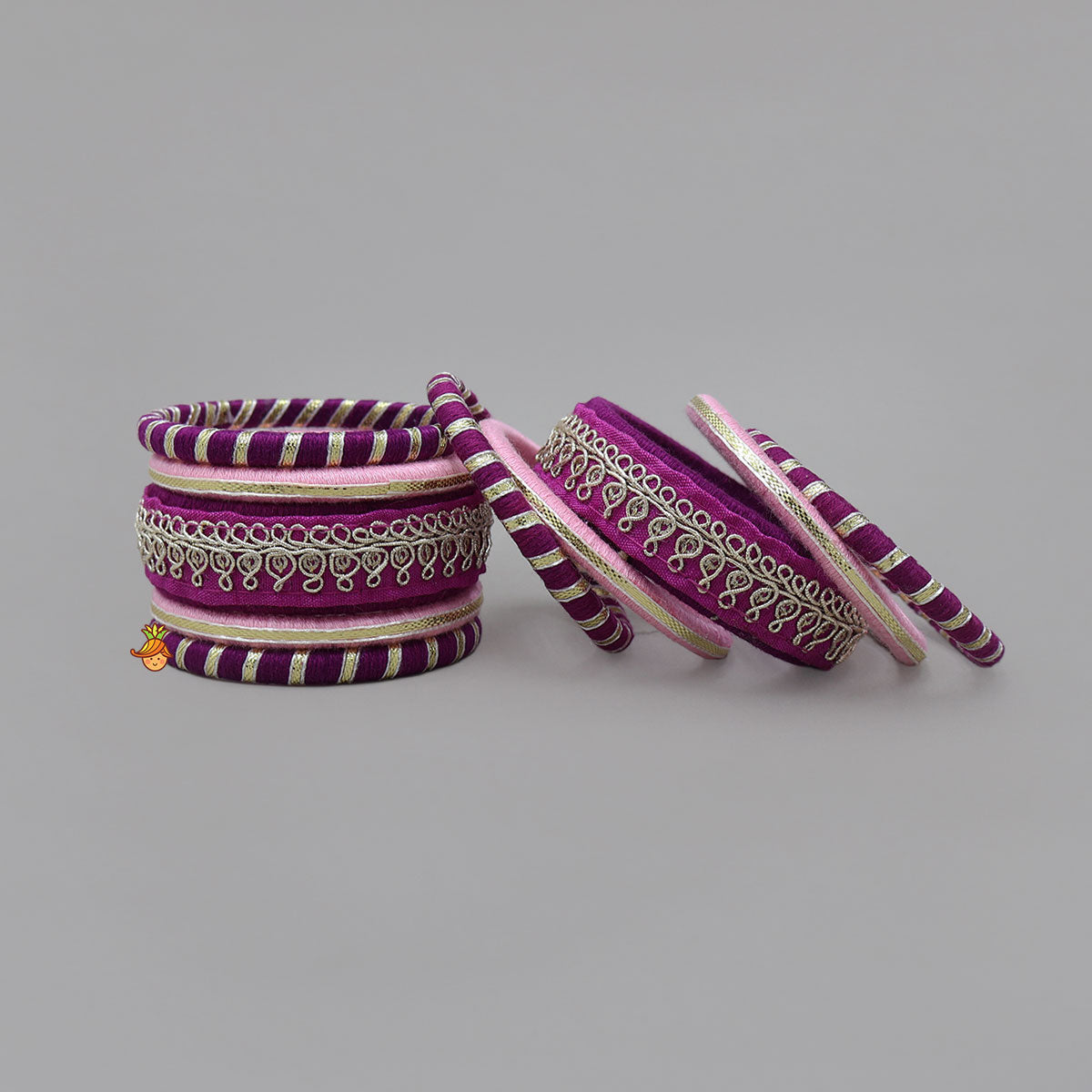 Thread-Wrapped Bangles With Gota Lace Detailing