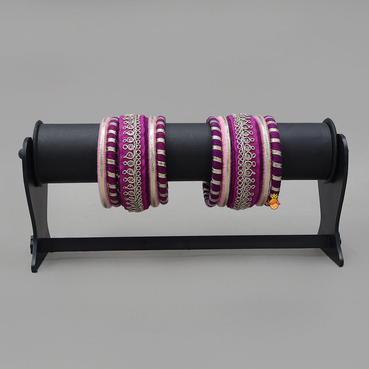 Thread-Wrapped Bangles With Gota Lace Detailing