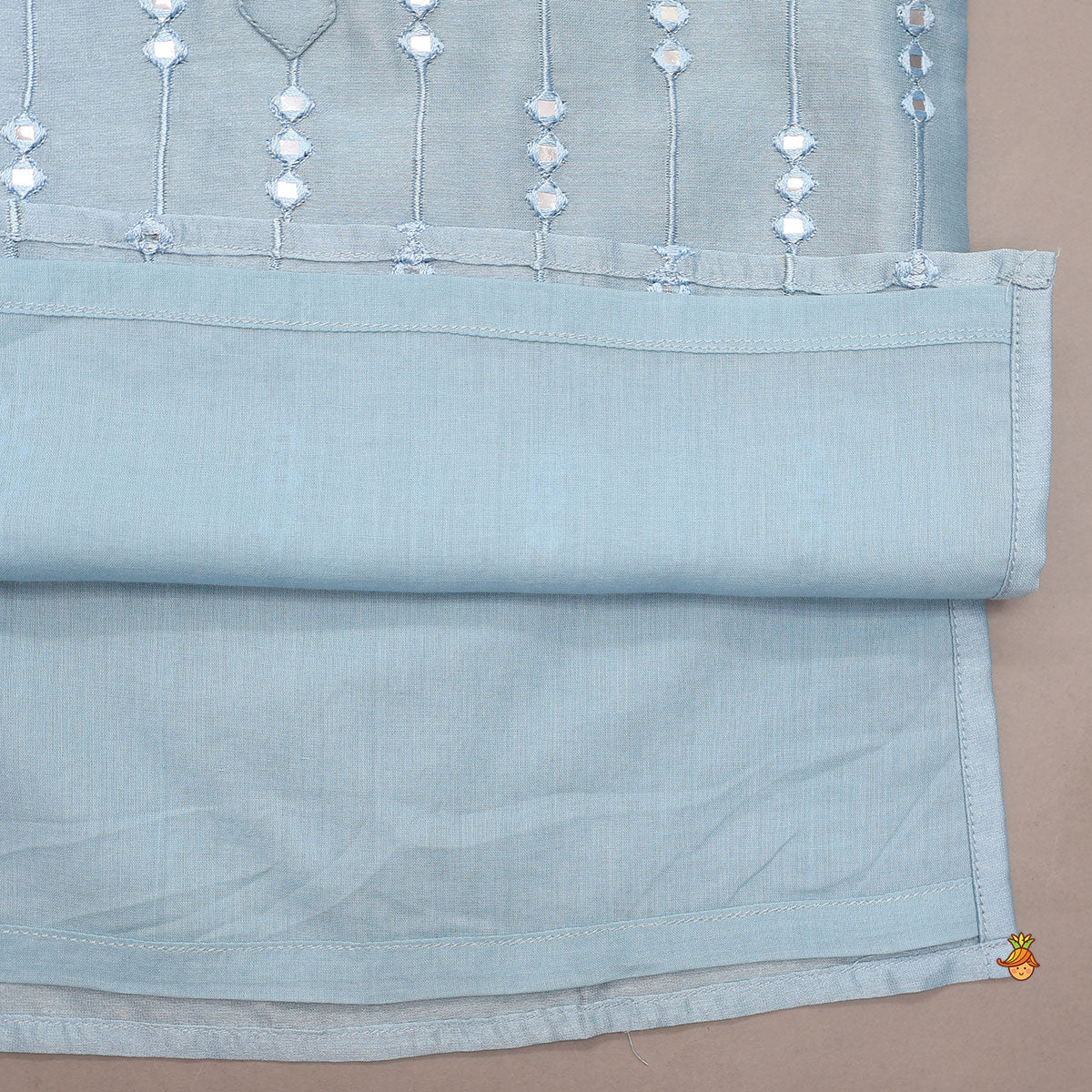 Faux Mirror Embroidered Kurta And Pyjama