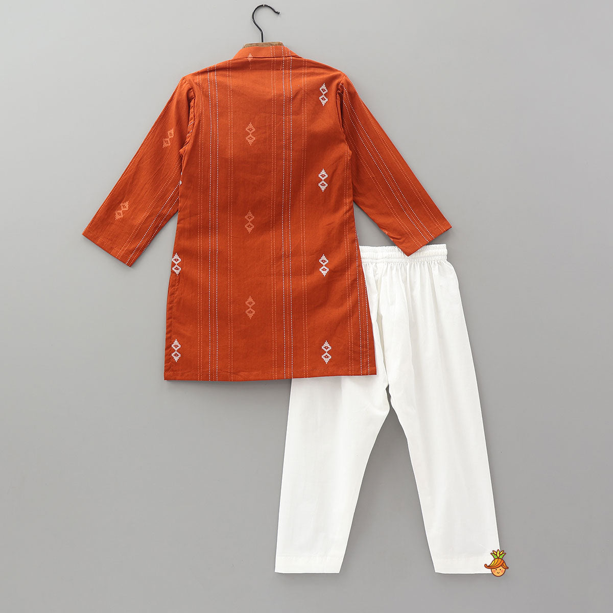 Front Placket Printed Ethnic Kurta And Pyjama