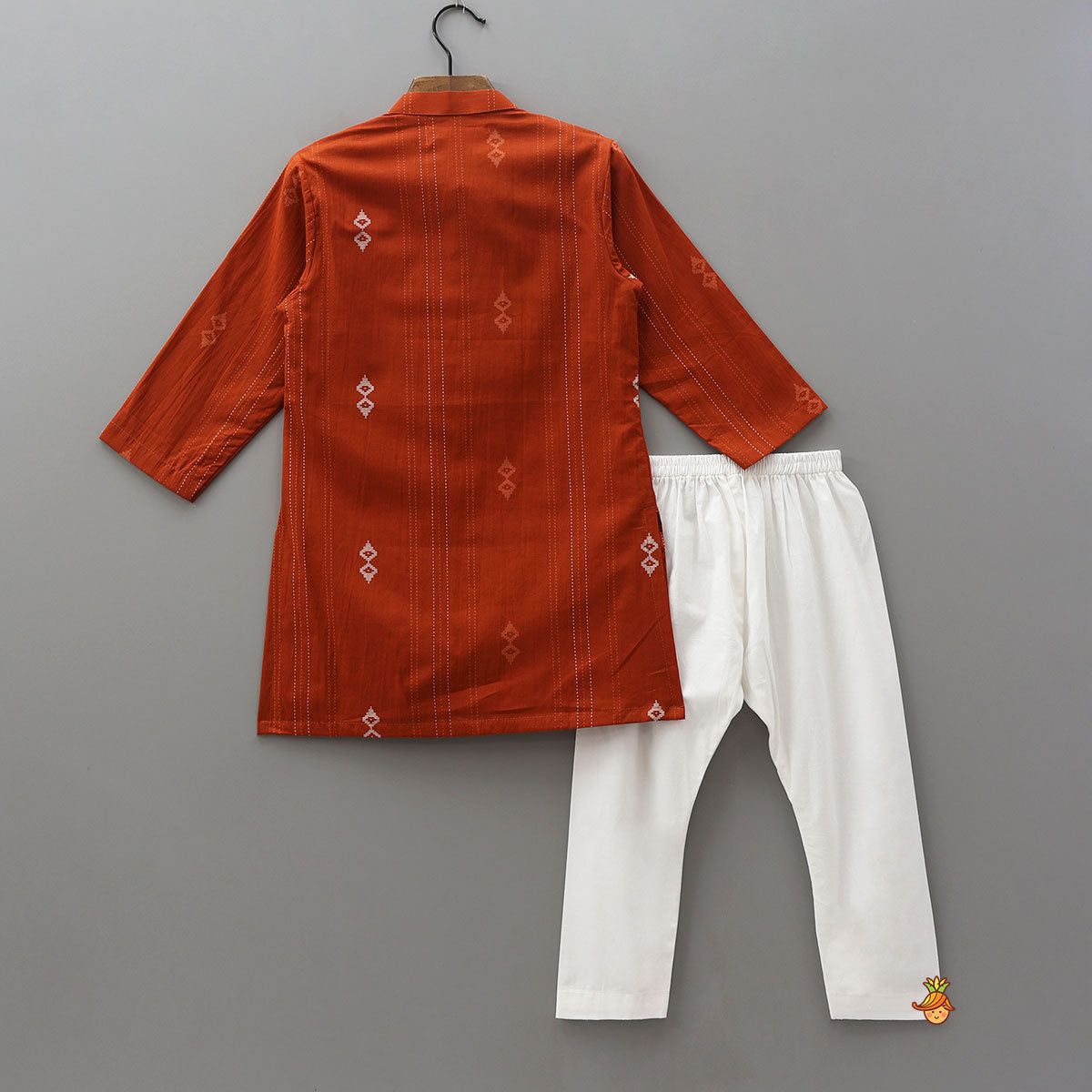 Front Placket Printed Ethnic Kurta And Pyjama