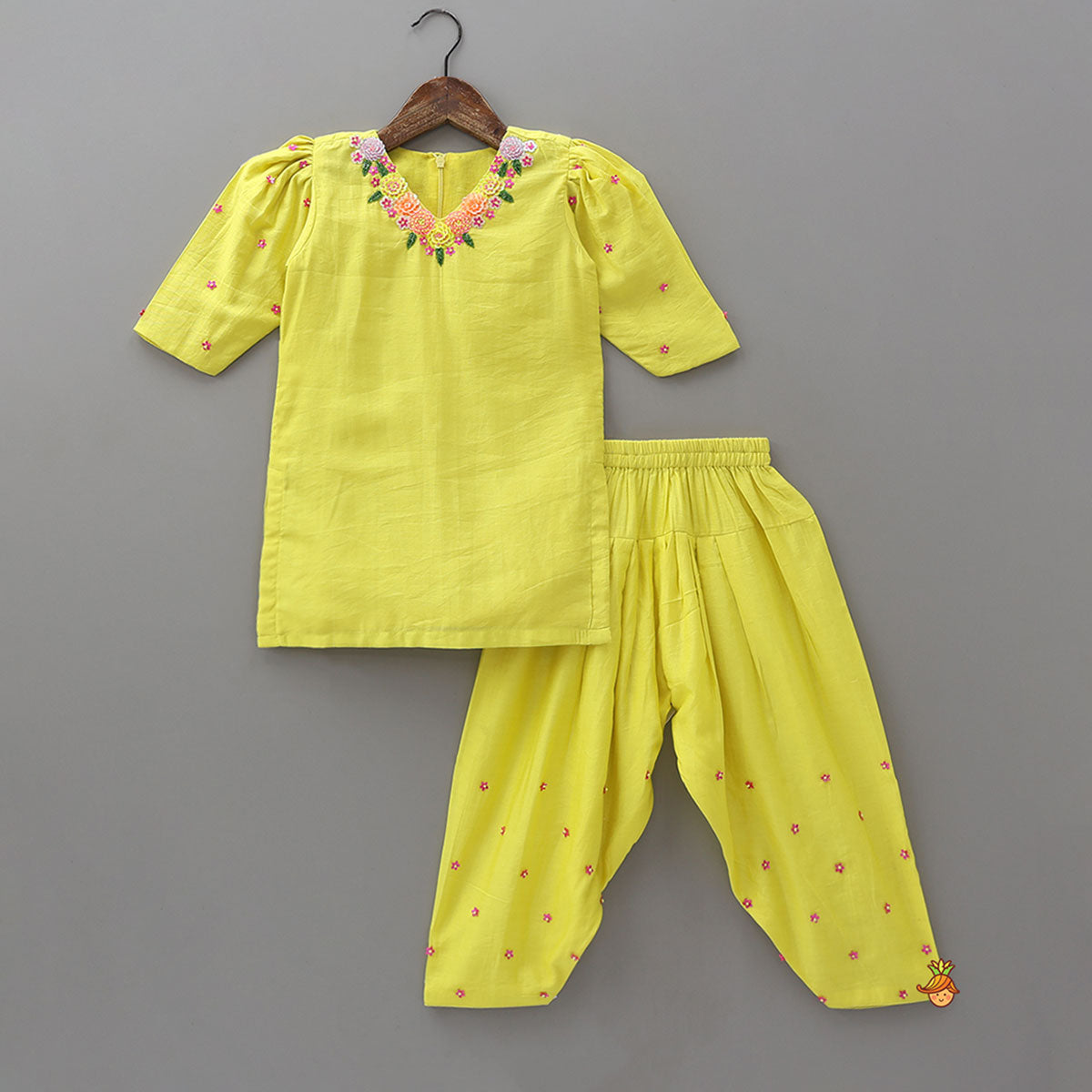 Handcrafted Kurti With Salwar And Dupatta