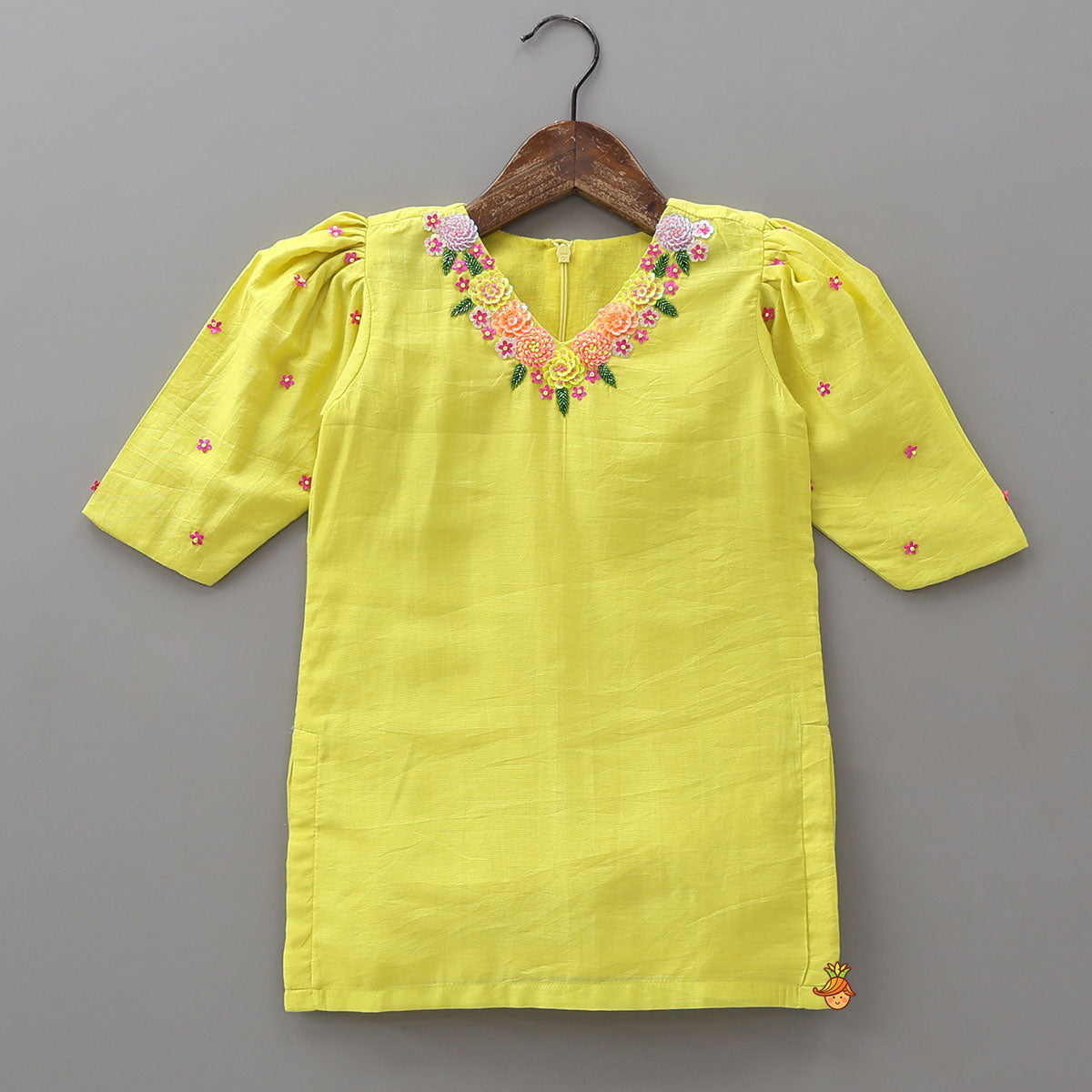Handcrafted Kurti With Salwar And Dupatta