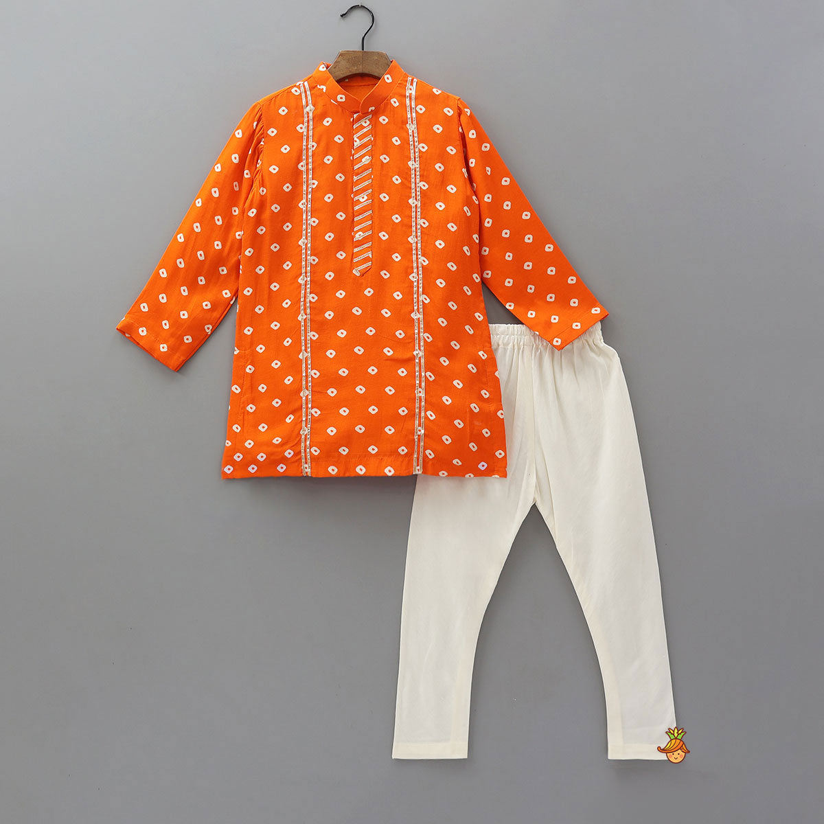 Bright Bandhani Printed Kurta And Churidar
