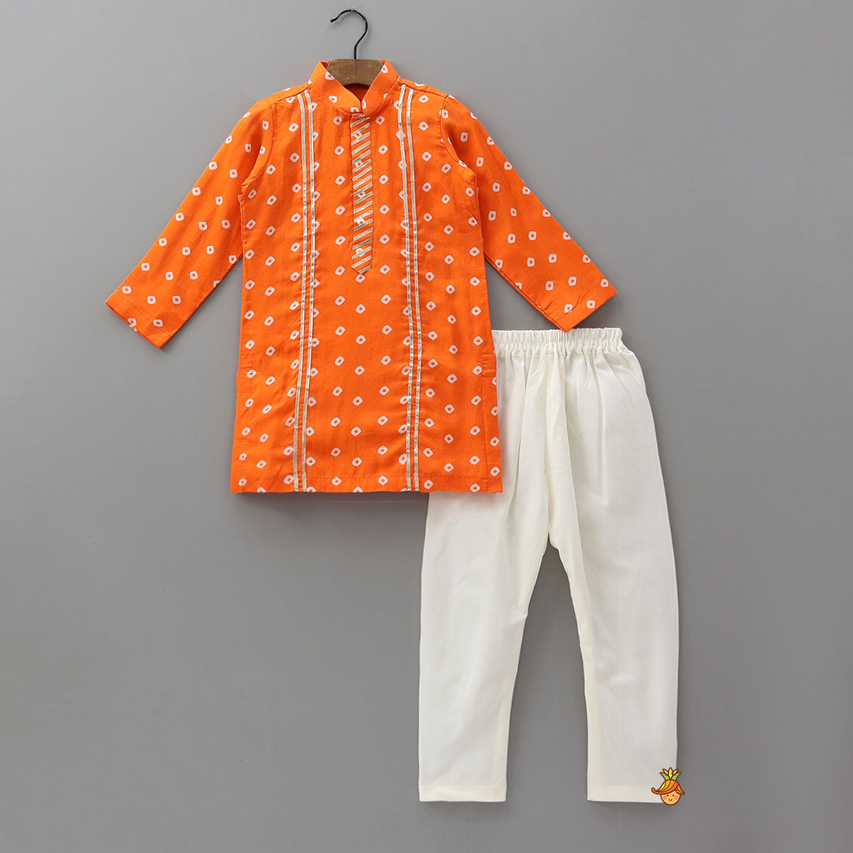 Bright Bandhani Printed Kurta And Churidar