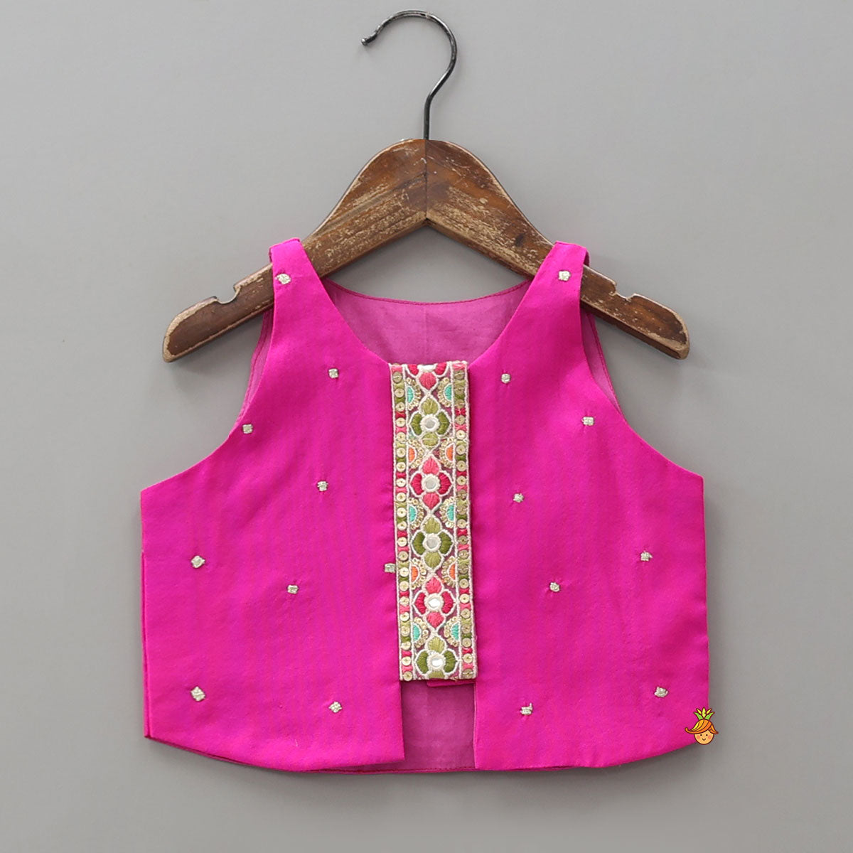 Sleeveless Top And Multicolour Lehenga With Dupatta