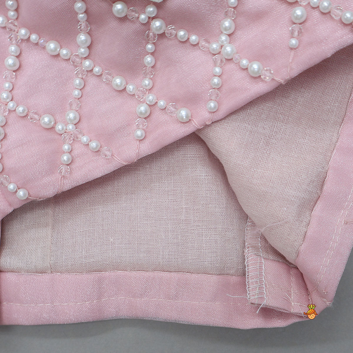 Applique Handwork Crop Top And Ruffle Lehenga With Dupatta