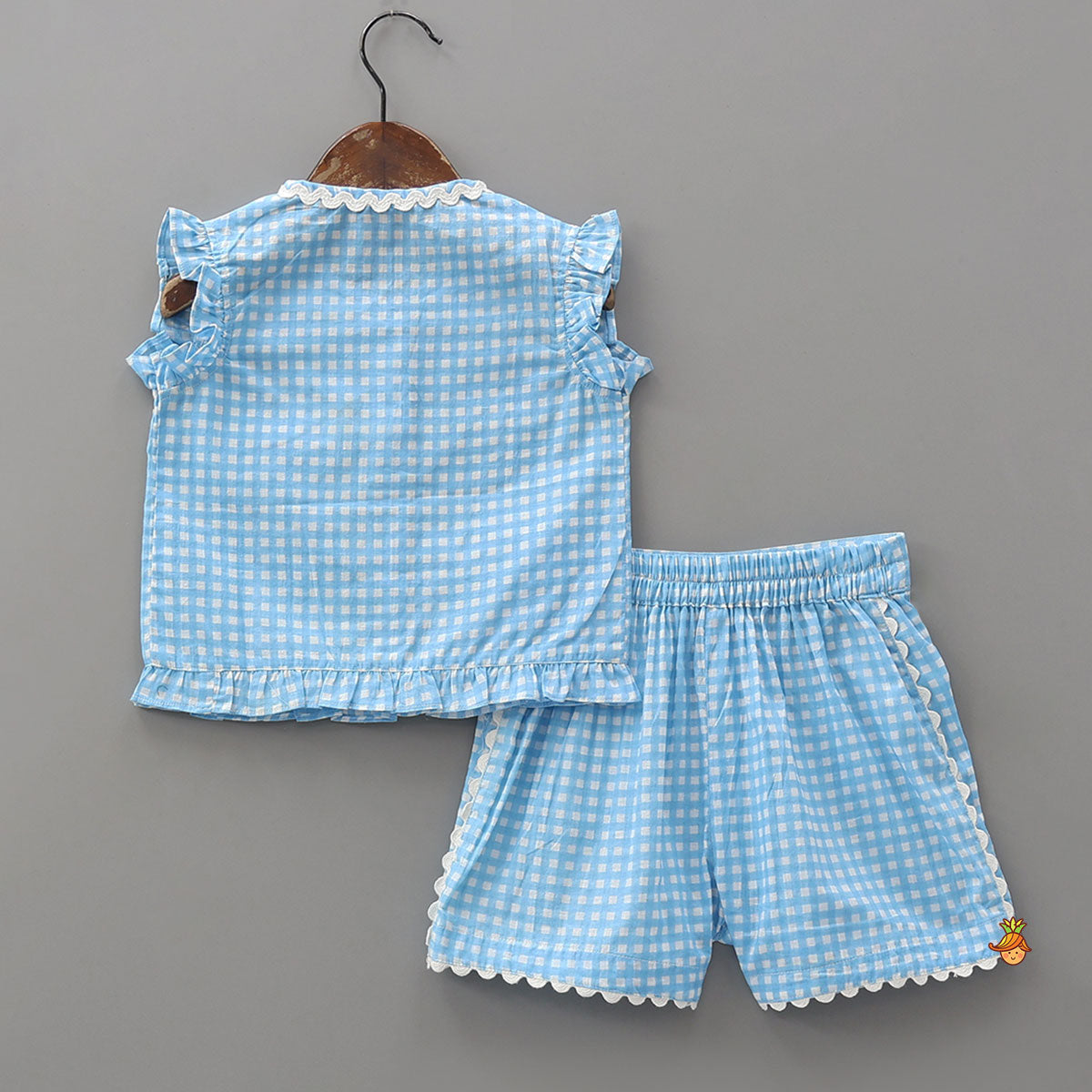 Check Printed Top and Shorts