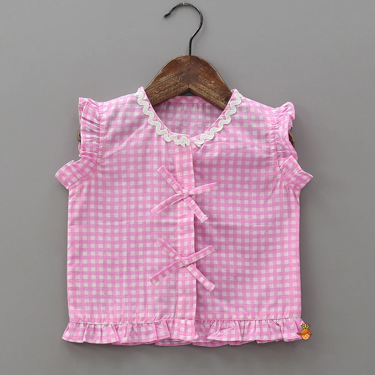 Check Printed Cotton Sleepwear Set