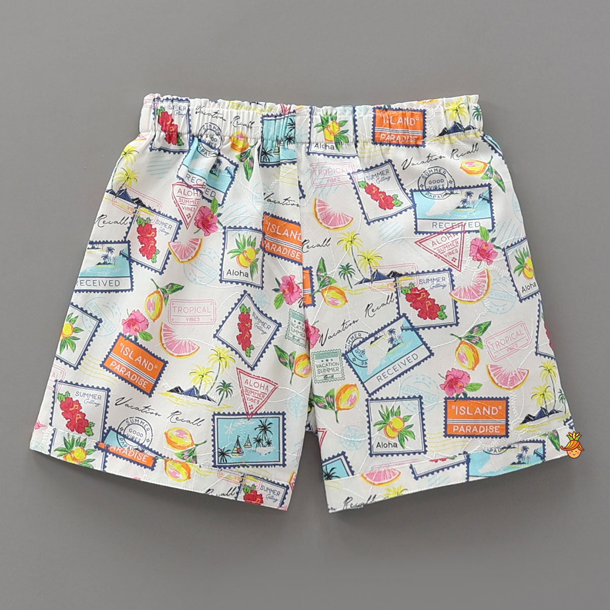 Summer Vacation Print Shirt And Shorts