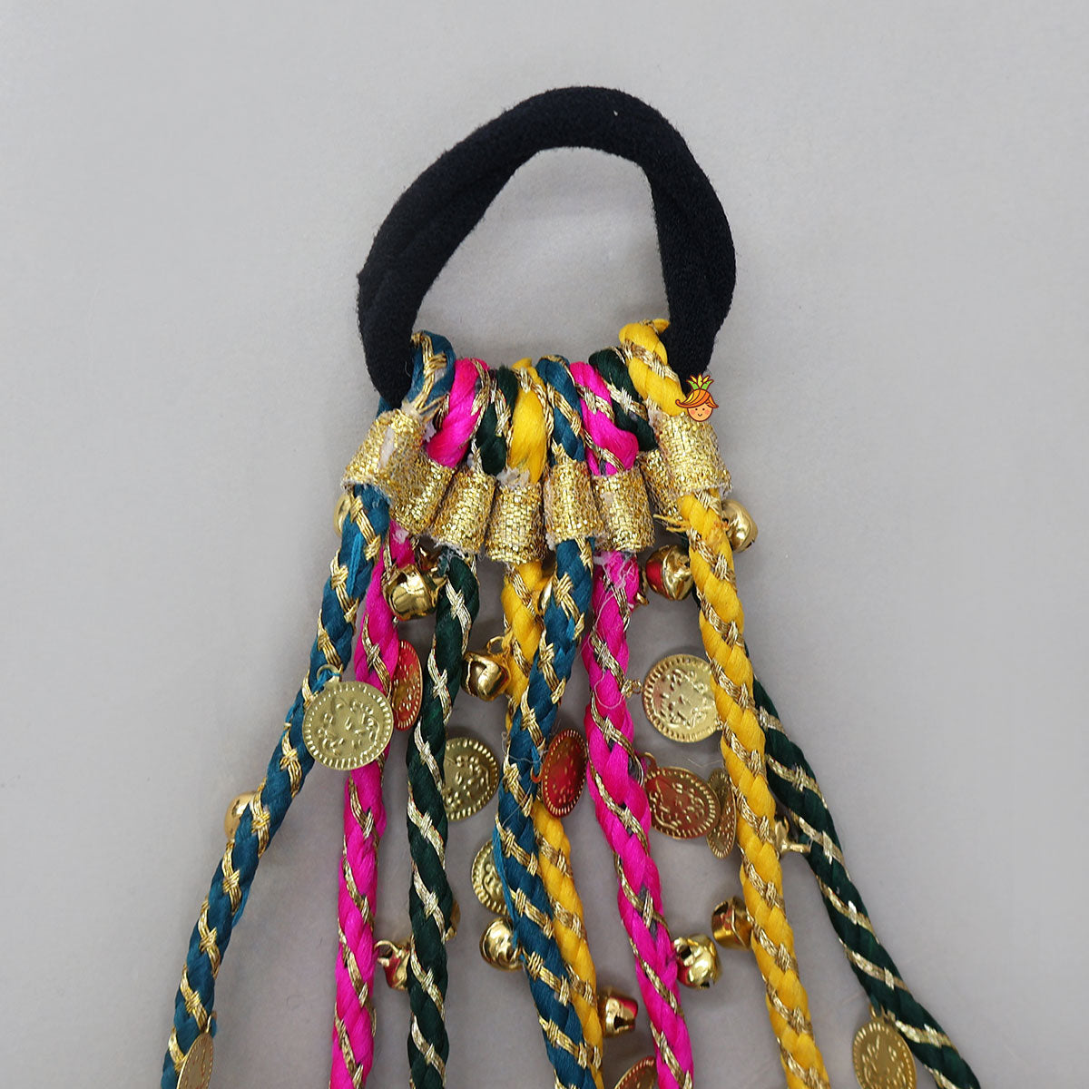 Beautiful Multicoloured Tassel And Ghungroo Hair Tie Parandi